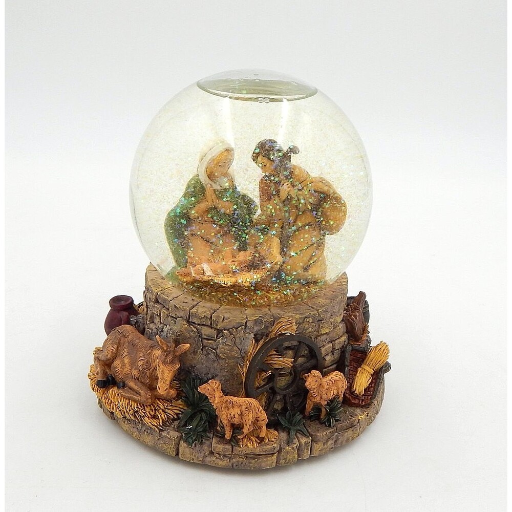 Fontanini Nativity Musical Glitterdome Water Globe O Holy Night #66189 Working